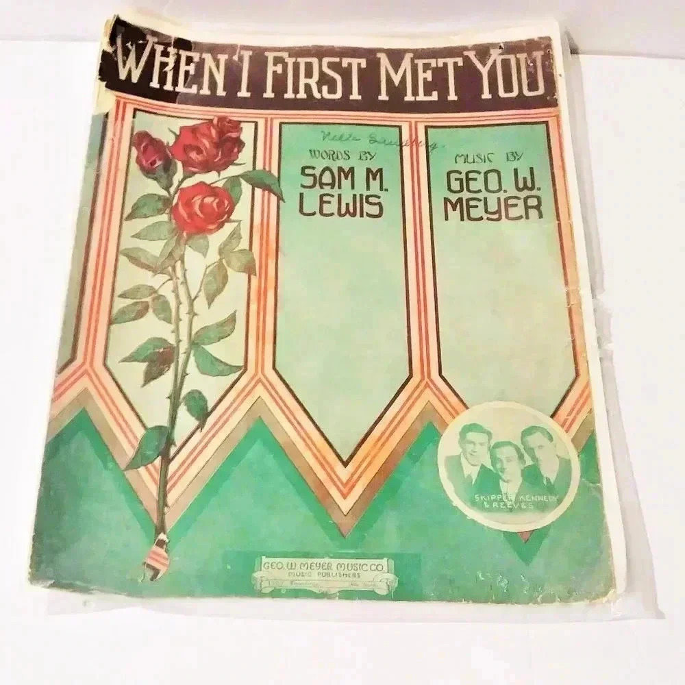 Vintage Sheet Music  "When I‎ first met you"